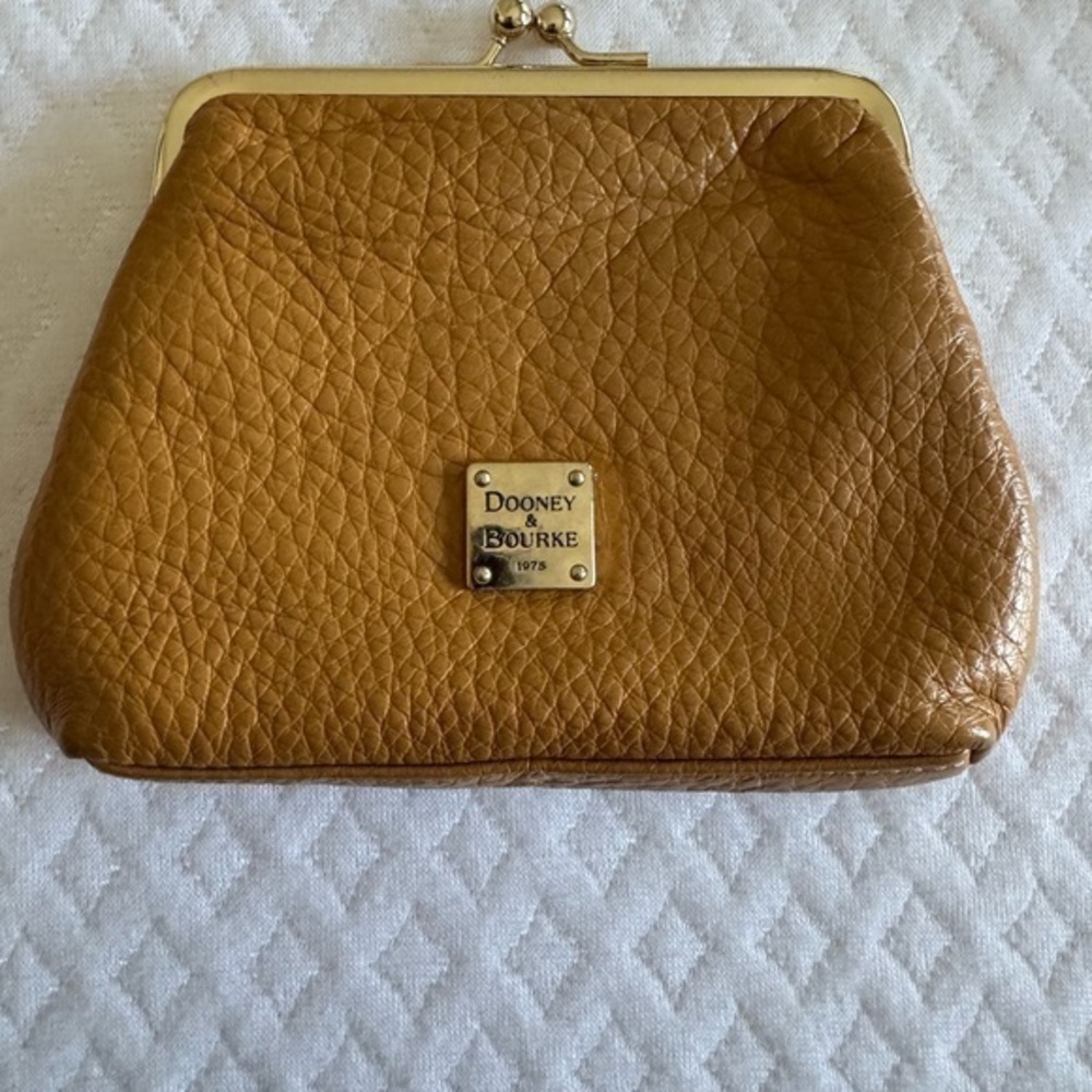 Dooney & Bourke Leather Kiss Lock Coin Purse